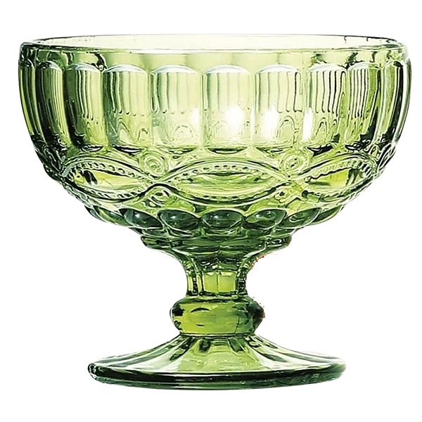 Taça Sobremesa Istambul Vidro 310 ml Verde Class Home - Avulsa