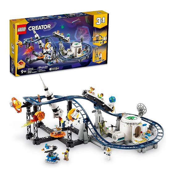 Lego Creator 3 x 1 Montanha Russa Espacial 874 Pcs - 31142