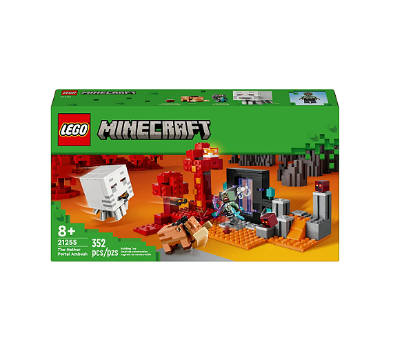 Lego Minecraft Emboscada Portal Nether 352 Pçs - 21255