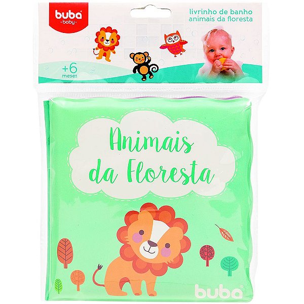 LIVRINHO DE BANHO ANIMAIS DA FLORESTA - BUBA BABY