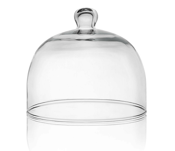 Cúpula Redoma de Vidro com Puxador 24 cm  Luvidarte