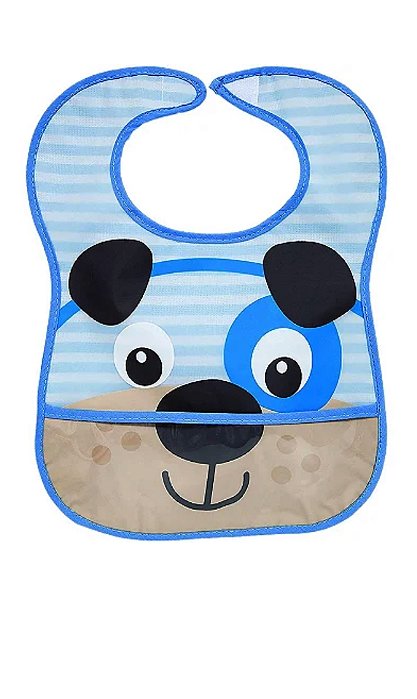 Babador Impermeável c/ Bolso Migalhas Bichinhos Buba Menino