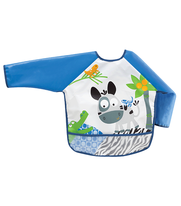 Babador Avental Infantil com Mangas Impermeável Buba