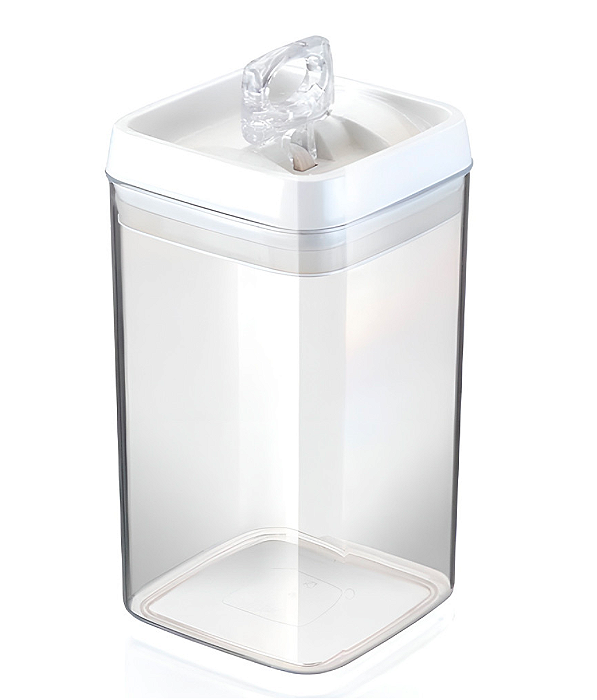 Pote Plástico com Tampa Hermética Branco 2300 Ml