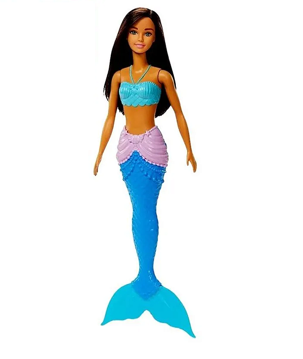 Barbie Princesa Sereia Morena Mattel