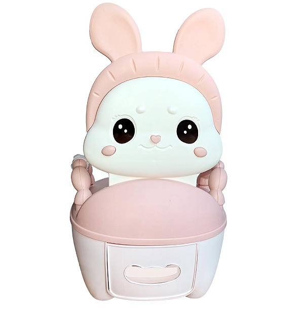 Troninho Infantil Coelhinha Baby Rosa com Depósito Removível