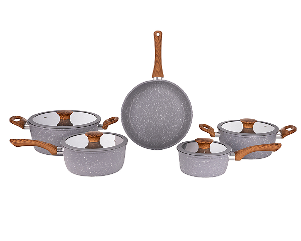 Jogo Conjunto panelas Verona Indução Antiaderente 05 pçs