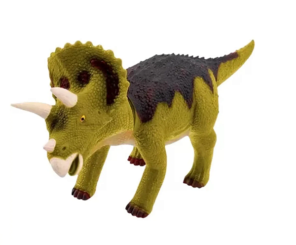 Dinossauro  Triceratopo com Som 36 cm + 04 Mini Dino Adjomar