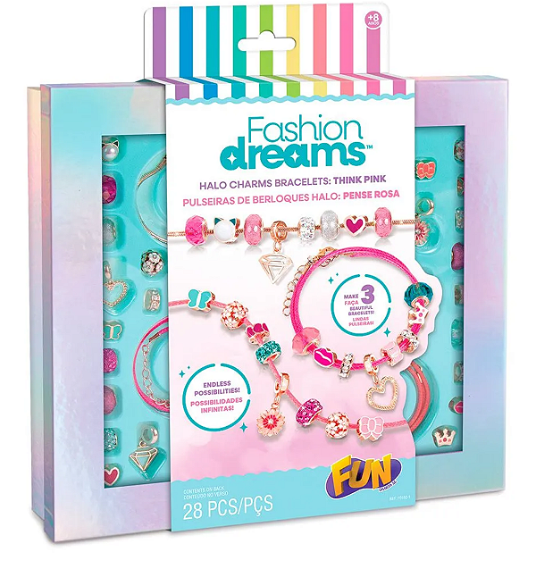 Kit Bijuteria Infantil Crie Pulseiras Halo Fashion Dreams