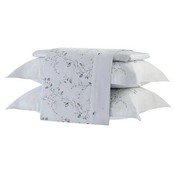 Jogo Cama Lençol Percal 300 Fios Acetinado Solteiro 120 Romy