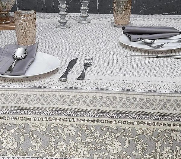 Toalha Mesa Linho Vieny 2,70 x 1,58 m Limpa Fácil Kacyumara