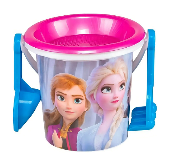 Baldinho de Areia Conjunto de Praia Princesa Frozen Disney