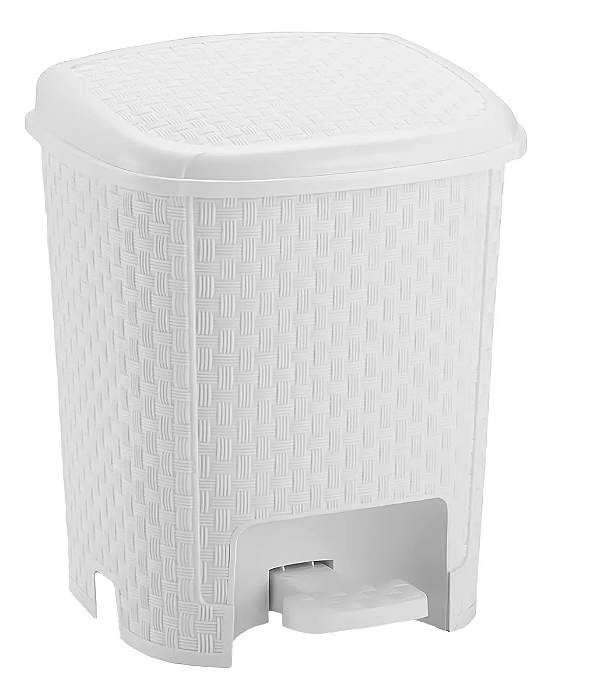 Lixeira Rattan com Pedal 6 L Plástico