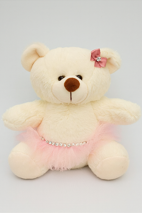 Pelúcia Ursinha Bailarina com Tutu 17 cm Decoração W.U