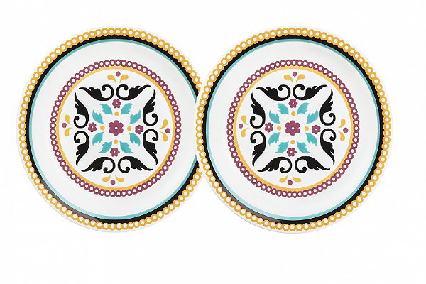 Prato Sobremesa Luiza Cerâmica  20 cm Oxford