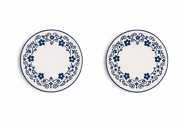 Prato Sobremesa Energy 20 cm Cerâmica Oxford - Kit 02 Unid