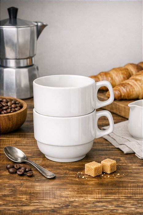 Xícara Chá Café c/ Leite  Pró 220 ml Oxford  02 Unid.