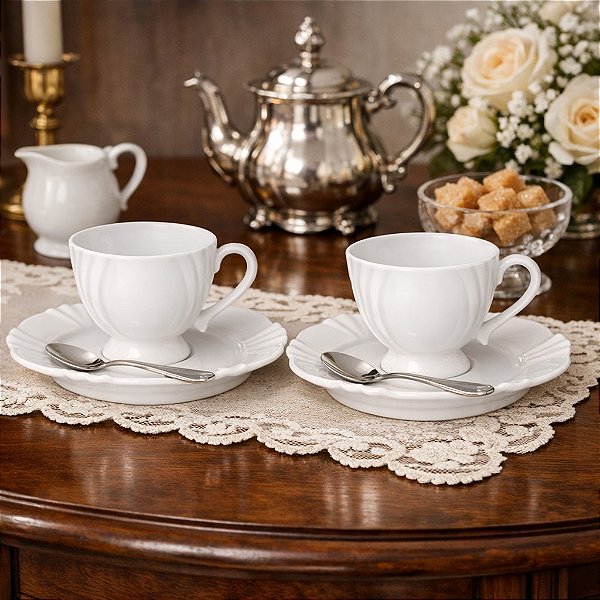 Xícara Café  Cafezinho 75ml Soleil White  Oxford  02 Unid.