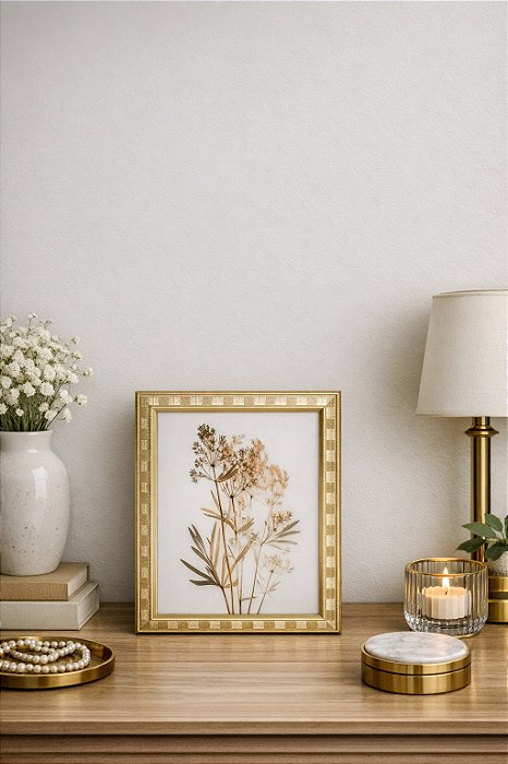 Porta Retrato MDF Dourado 10x15 Mart