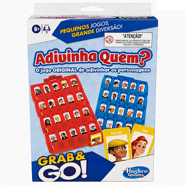 Jogo de Tabuleiro  Grab & Go Adivinha Quem? Portátil Hasbro