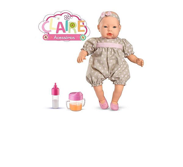 Boneca Bebê Claire com Acessórios Roma