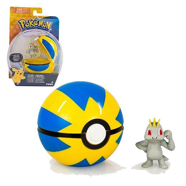 Mini Figura Pokémon - Machop e Quick Ball - Tomy