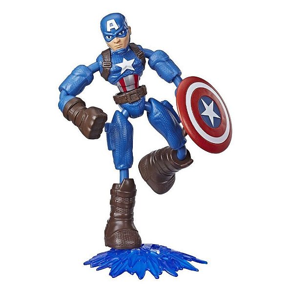 Boneco Capitão America Bend and Flex Marvel Avengers Hasbro