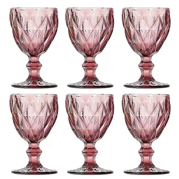 Jogo de Taça Água 260 ml Lilás Class