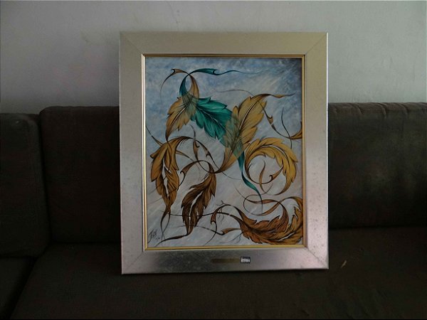 Quadro pintura artista Isis "O Tempo e o Vento"