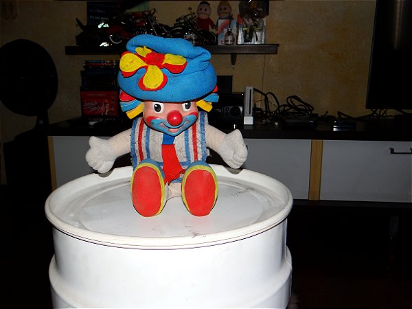 Brinquedos Antigos Palhaço Patati Patata em Plástico e Pano