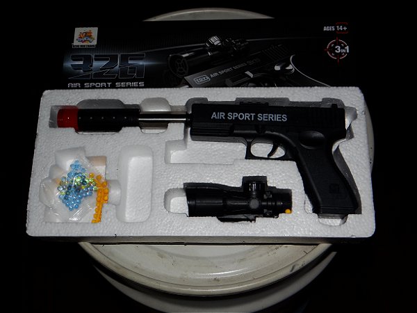Brinquedo Moderno Pistola de Ar para Bolinhas e Gel