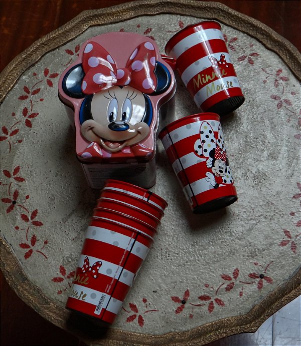 Kit Lancheira e Copos MINNIE MOUSE Vintage