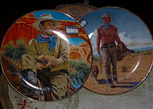 Conjunto de 2 Pratos decorados Coleção JOHN WAYNE