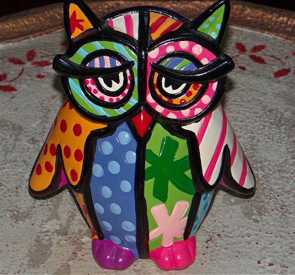 Cofre estilizado réplica Coruja ROMERO BRITO