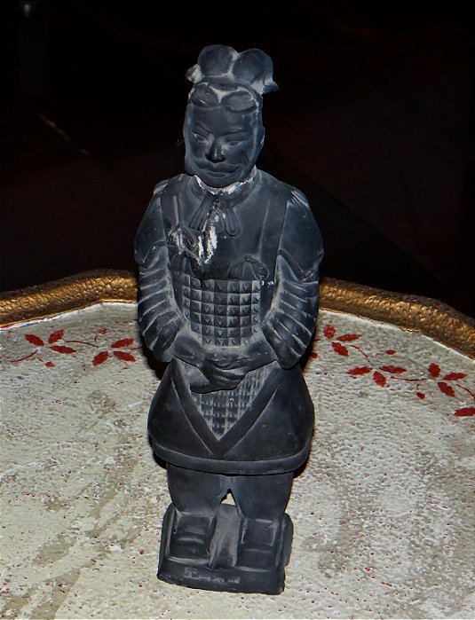 Figura Cerâmica GUERREIRO TERRACOTA CHINÊS