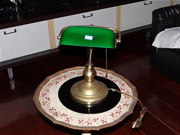 Luminária Vintage em metal e vidro VERDE