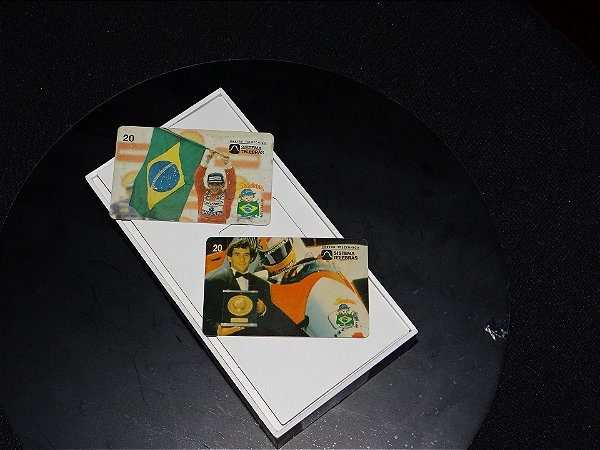 Kit 2 Cartões Telefônicos Telebrás Nos 90 tema AIRTON SENNA