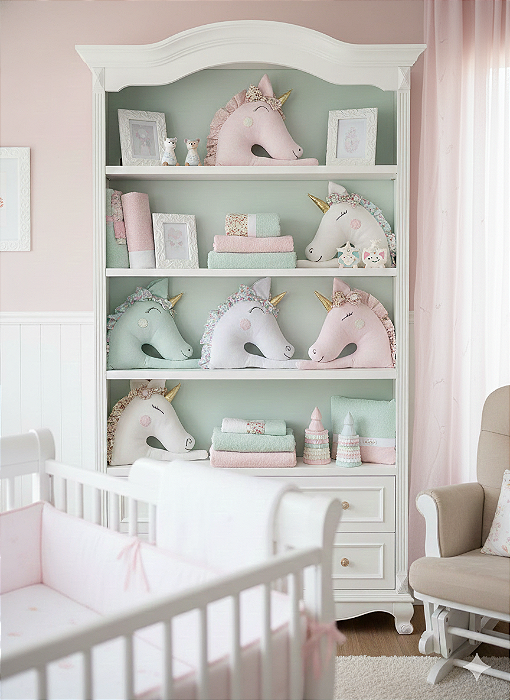 ALMOFADA UNICORNIO - HIPOALERGÊNICO - ARTESANAL