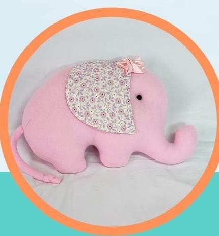 ALMOFADA ELEFANTE PEQUENO - HIPOALERGÊNICO - ARTESANAL