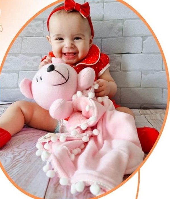 NANINHA GRANDE URSINHO COM POMPOM - HIPOALERGÊNICO
