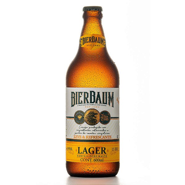 Caixa com 12 Cervejas Lager Bierbaum | Garrafa 600ml
