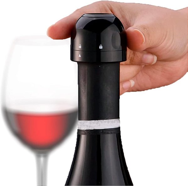 Tampa De Silicone A Vácuo Para Garrafa De Vinho Tinto Selad (TAMPADEVINHO)