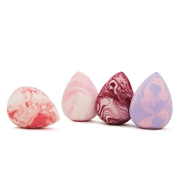Esponja Para Maquiagem Gota Tie Dye C/12 Alleva (AL155-005-1)