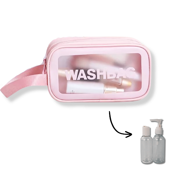 Bolsa Transparente com Zíper, Resistente e Multifuncional, Necessaire Impermeá