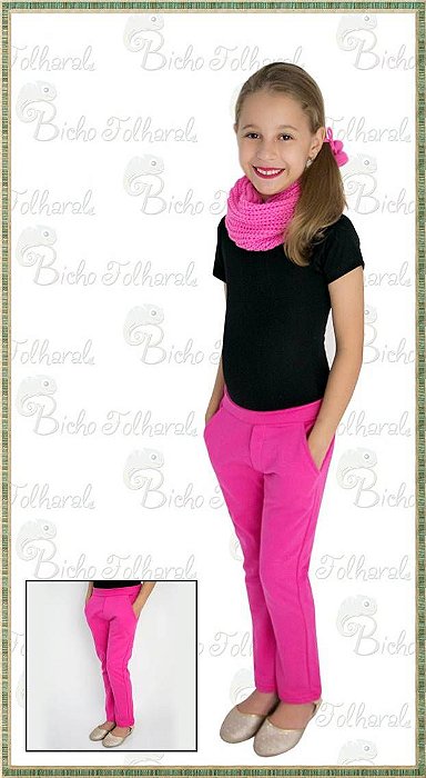 calça moletom peluciado feminino