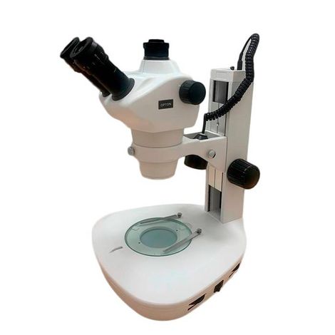 Microscópio Estereoscópico Trinocular, Zoom 0,8X ~ 5X, Aumento 8X ~ 100X e iluminação Transmitida e Refletida LED 2W - TIM-10T