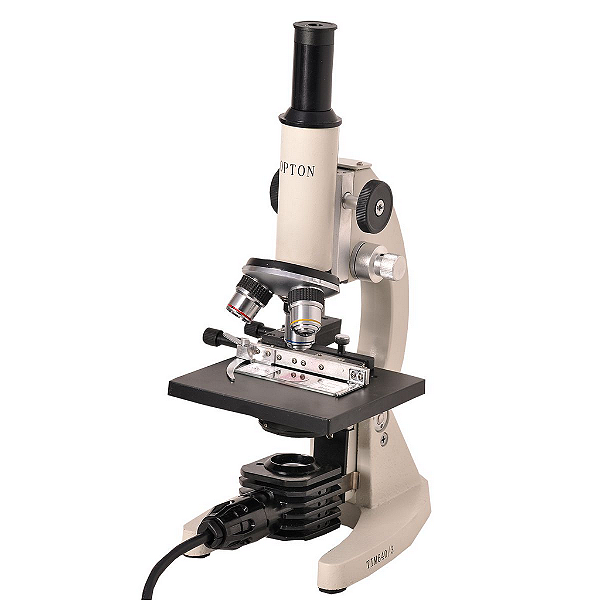 Microscópio Biológico Monocular com Aumento de 20x até 640x e Iluminação LED - TIM-640-3