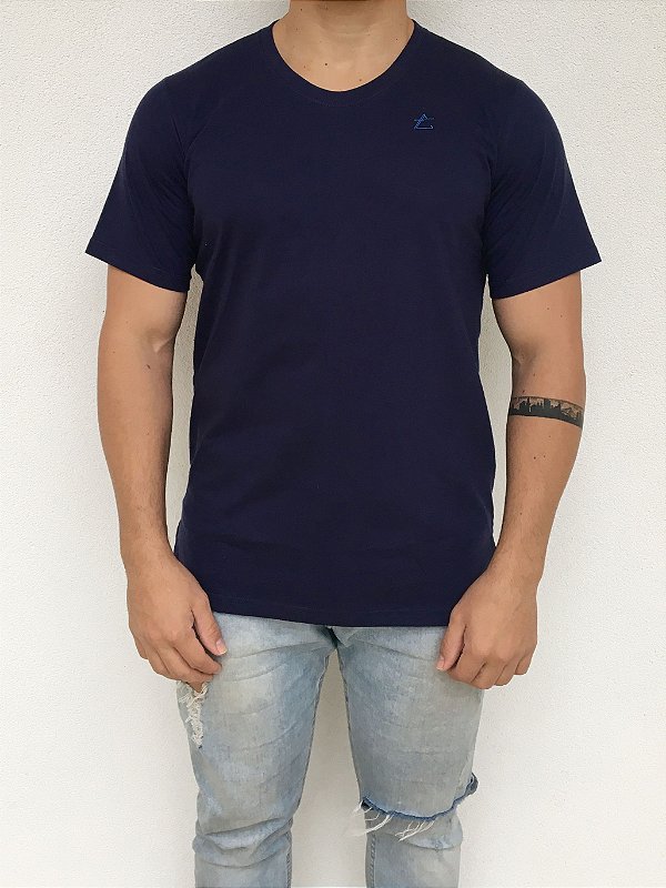 Camiseta Longline Azul Marinho