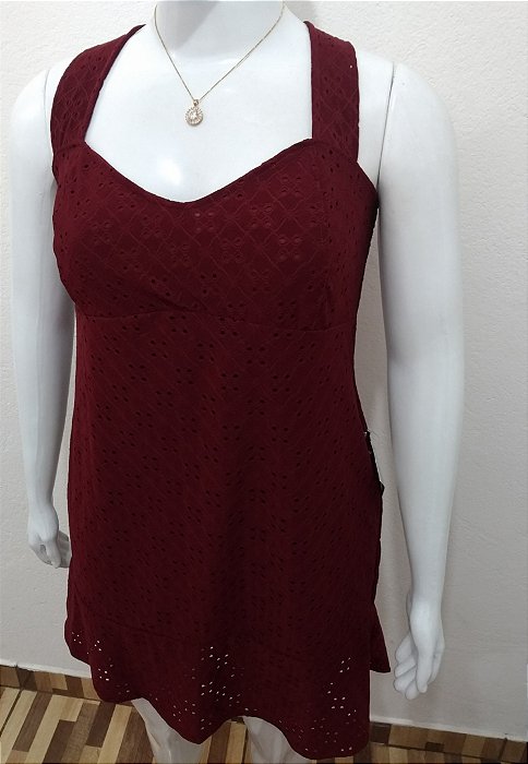 vestido curto cor marsala