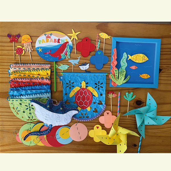 Decoração na Caixa Tema Mar Arraia